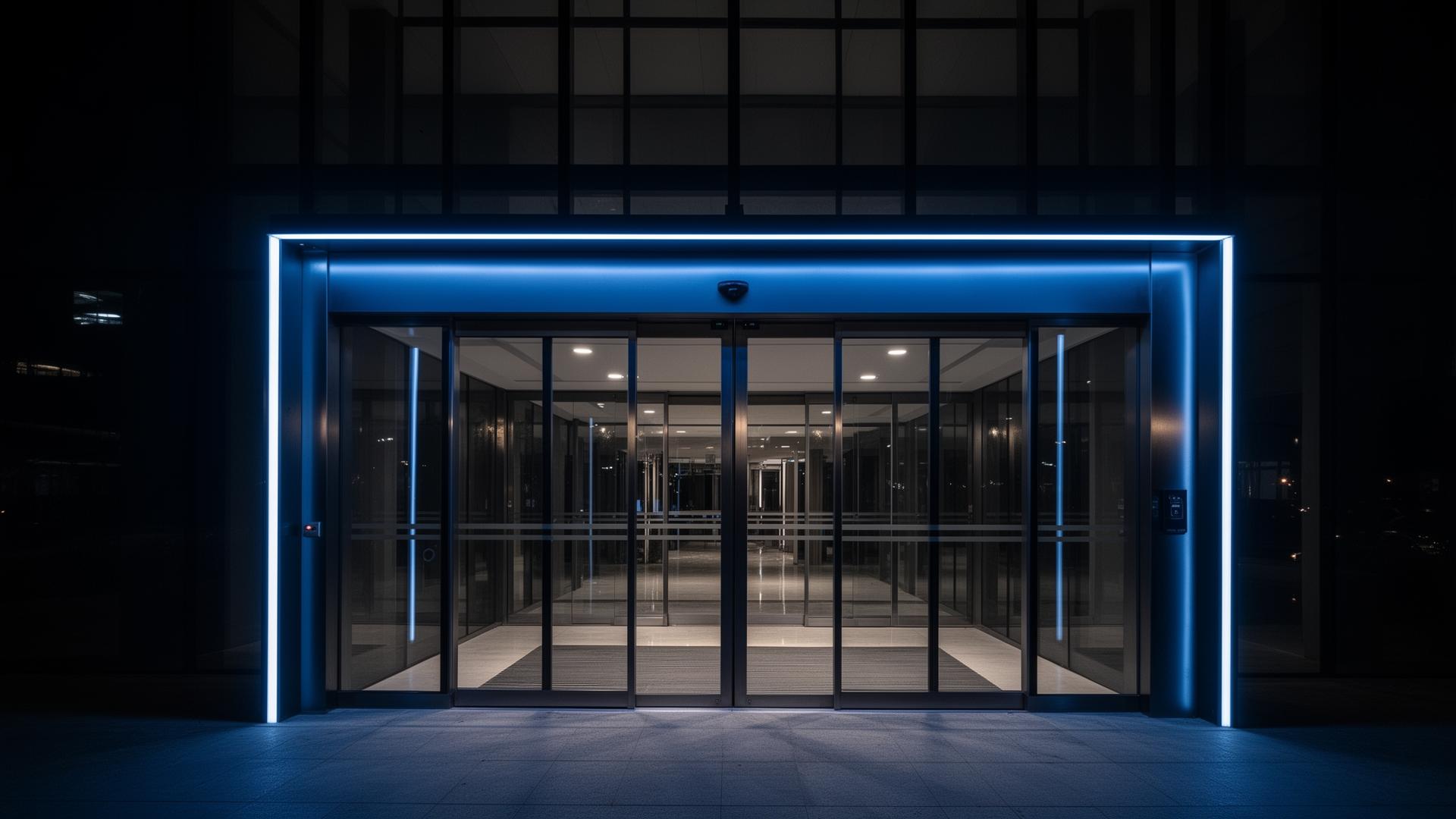 Automated glass door system